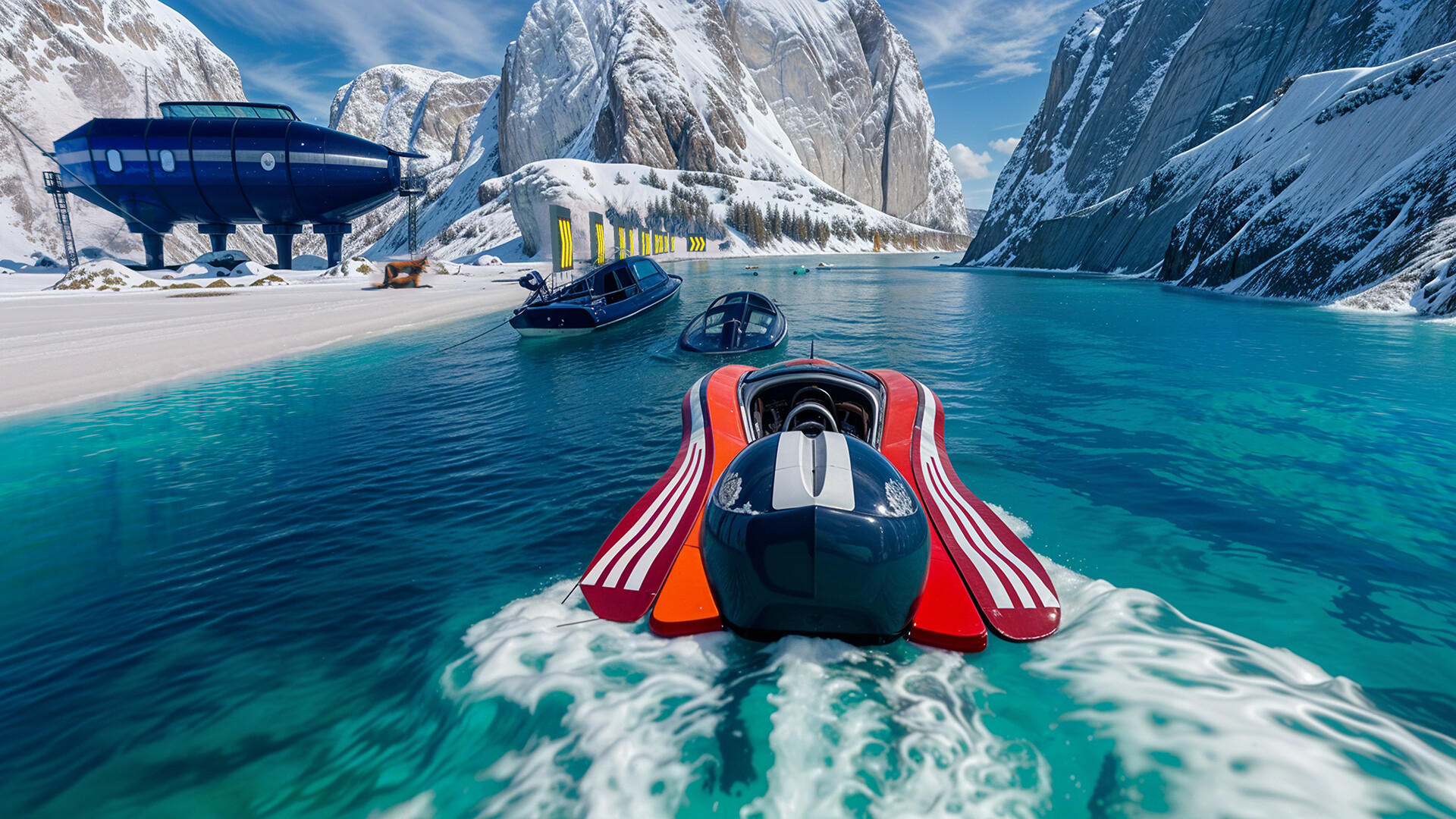 Aqua Conflict: Canal Carnage Game Screenshot