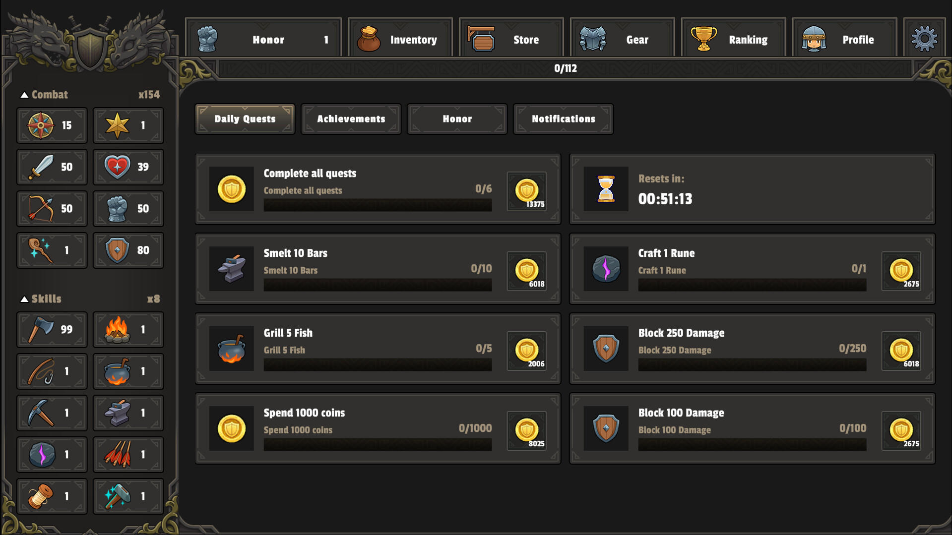 Rune Legacy Idle Game Screenshot