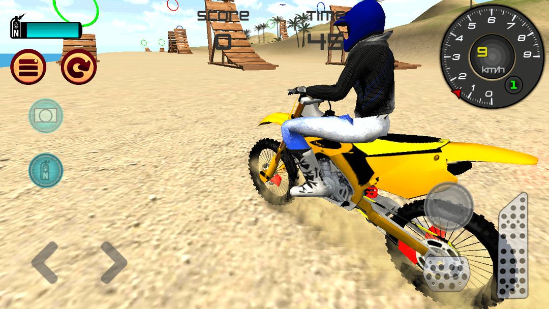 모터 크로스 바닷가 점프 3D 게임 스크린 샷