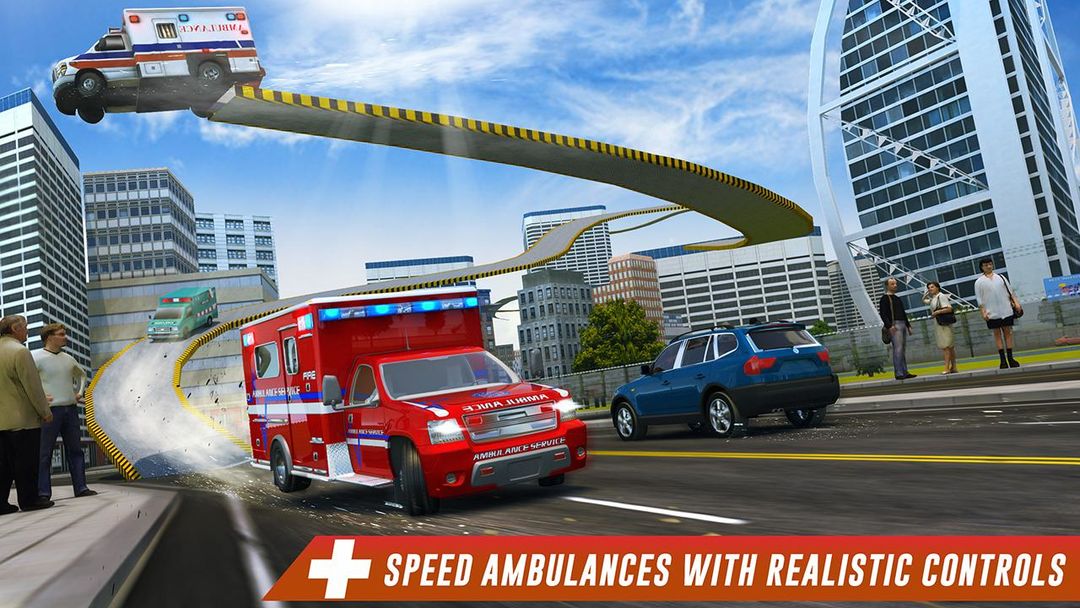 Screenshot of Roof Jumping Ambulance Simulator - Rooftop Stunts
