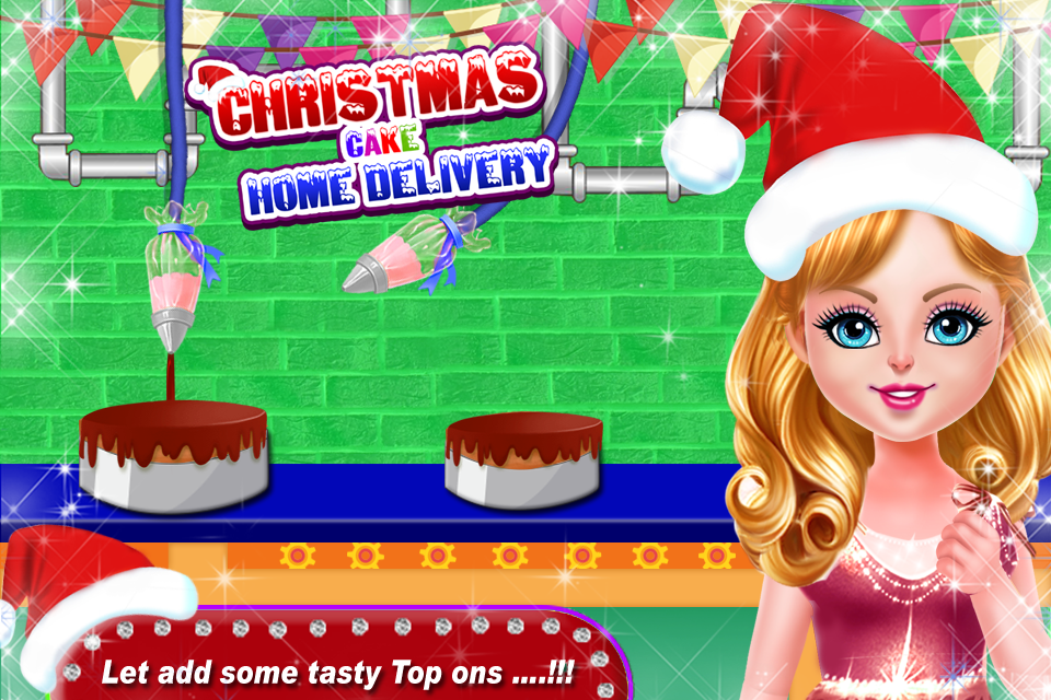 Christmas Cake Maker Factory-Free Home Delivery Game Screenshot