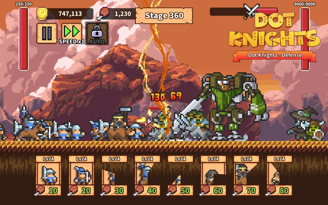Dot Knights - Defense screenshot game