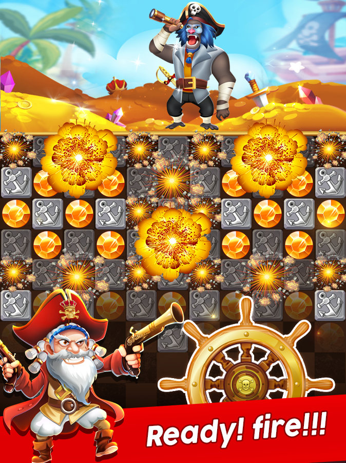 Cuplikan Layar Game Pirate Treasure - Jewelry Blast