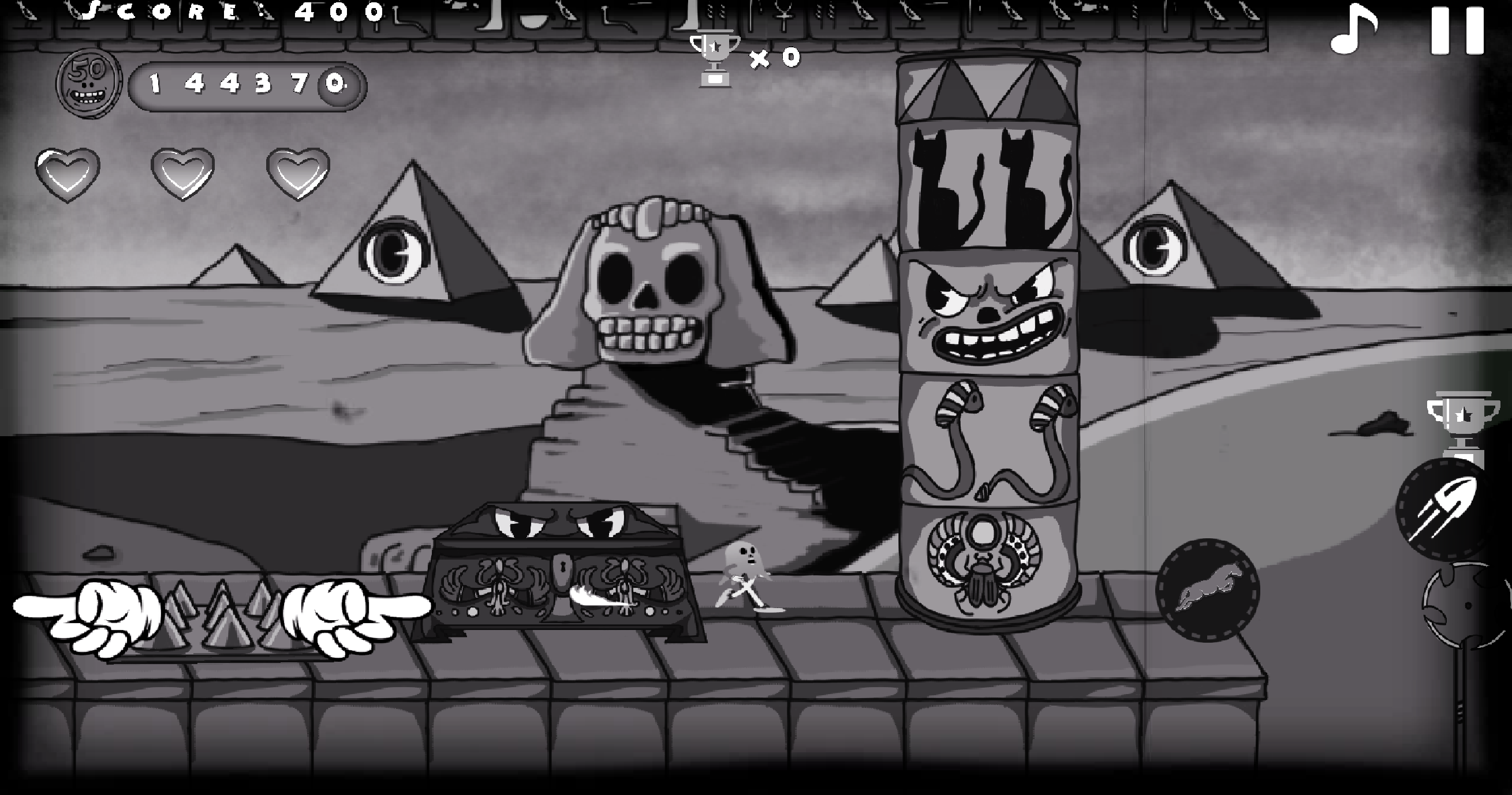 Screenshot of The Ghost:Cuphead & Sonic Game