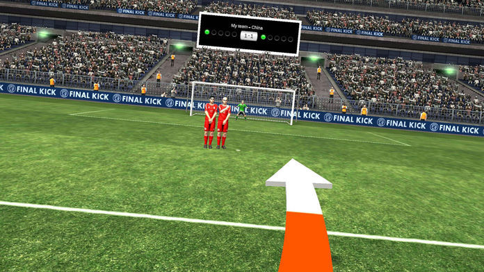 Screenshot of Final Kick VR - Virtual Reality free soccer game for Google Cardboard