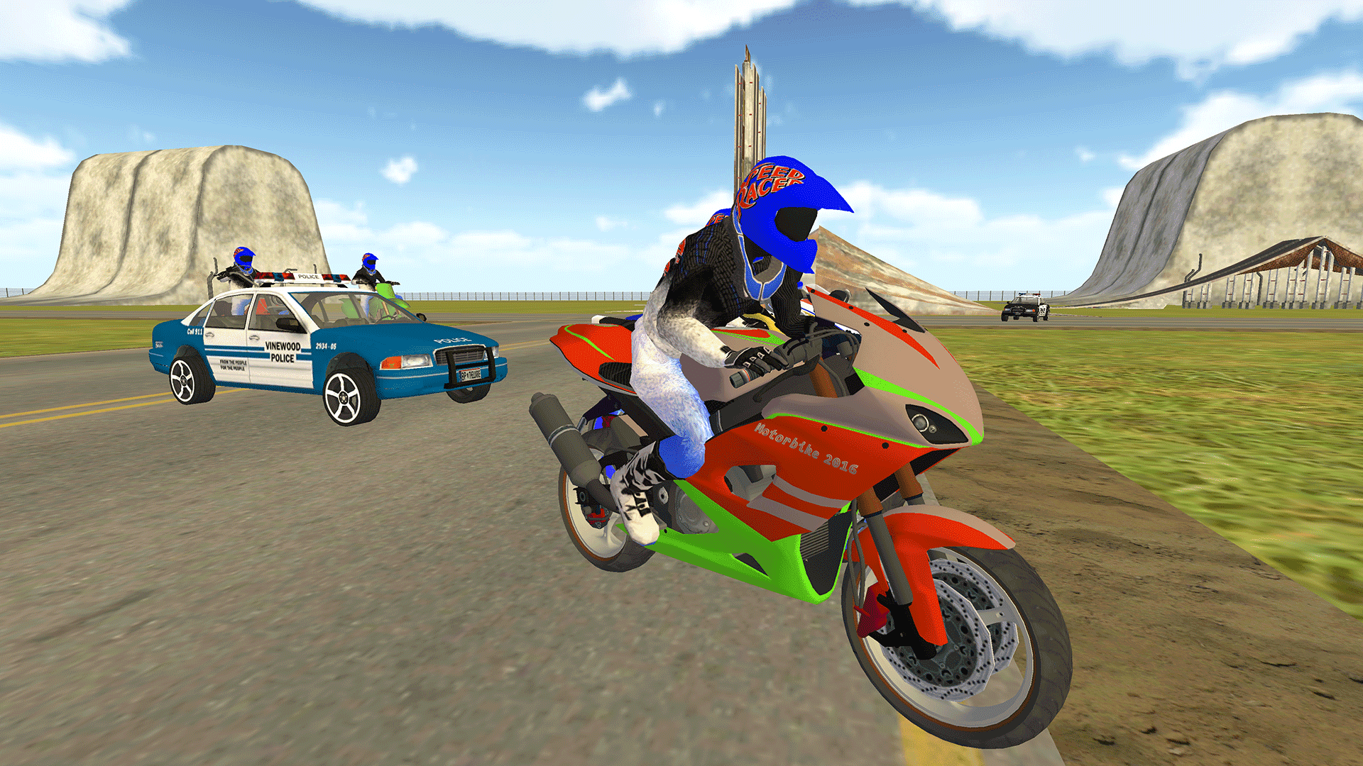 Bike Rider - Police Chase Game Game Screenshot