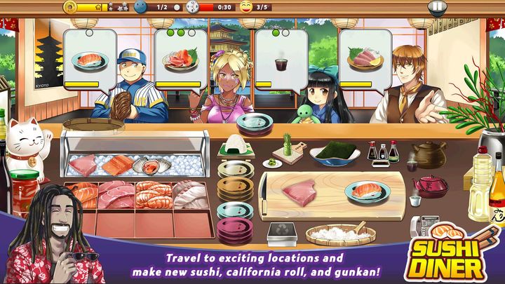 Screenshot 1 of Sushi Diner - เกมทำอาหารแสนสนุก 1.0.12