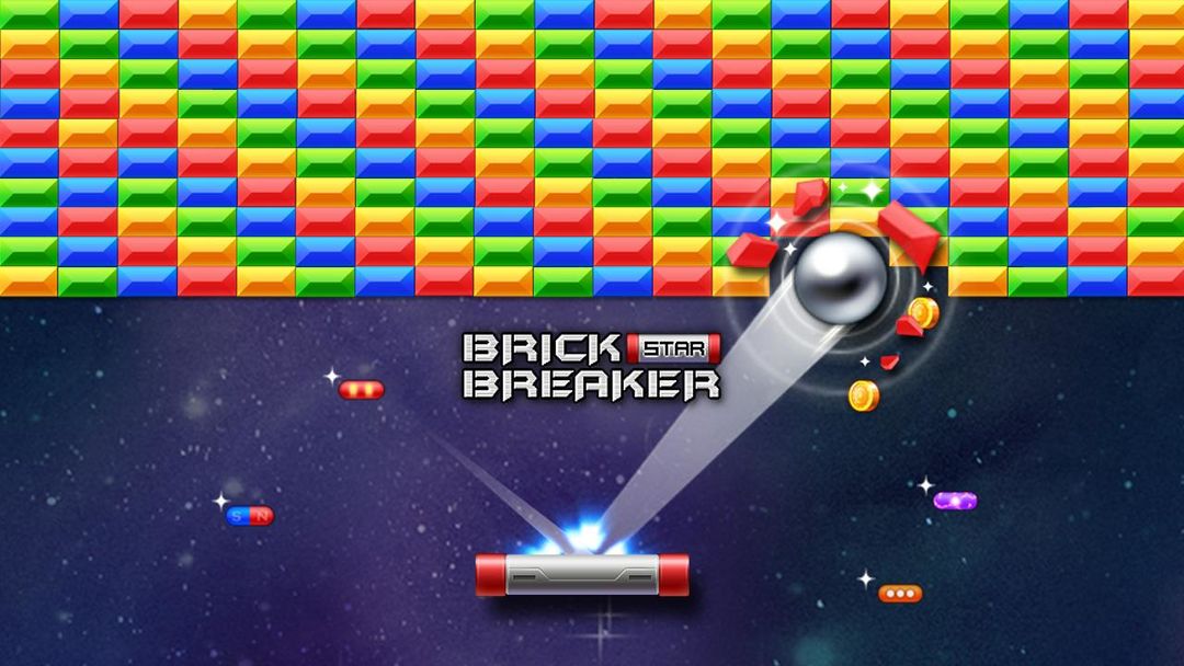 Screenshot of Brick Breaker Star: Space King