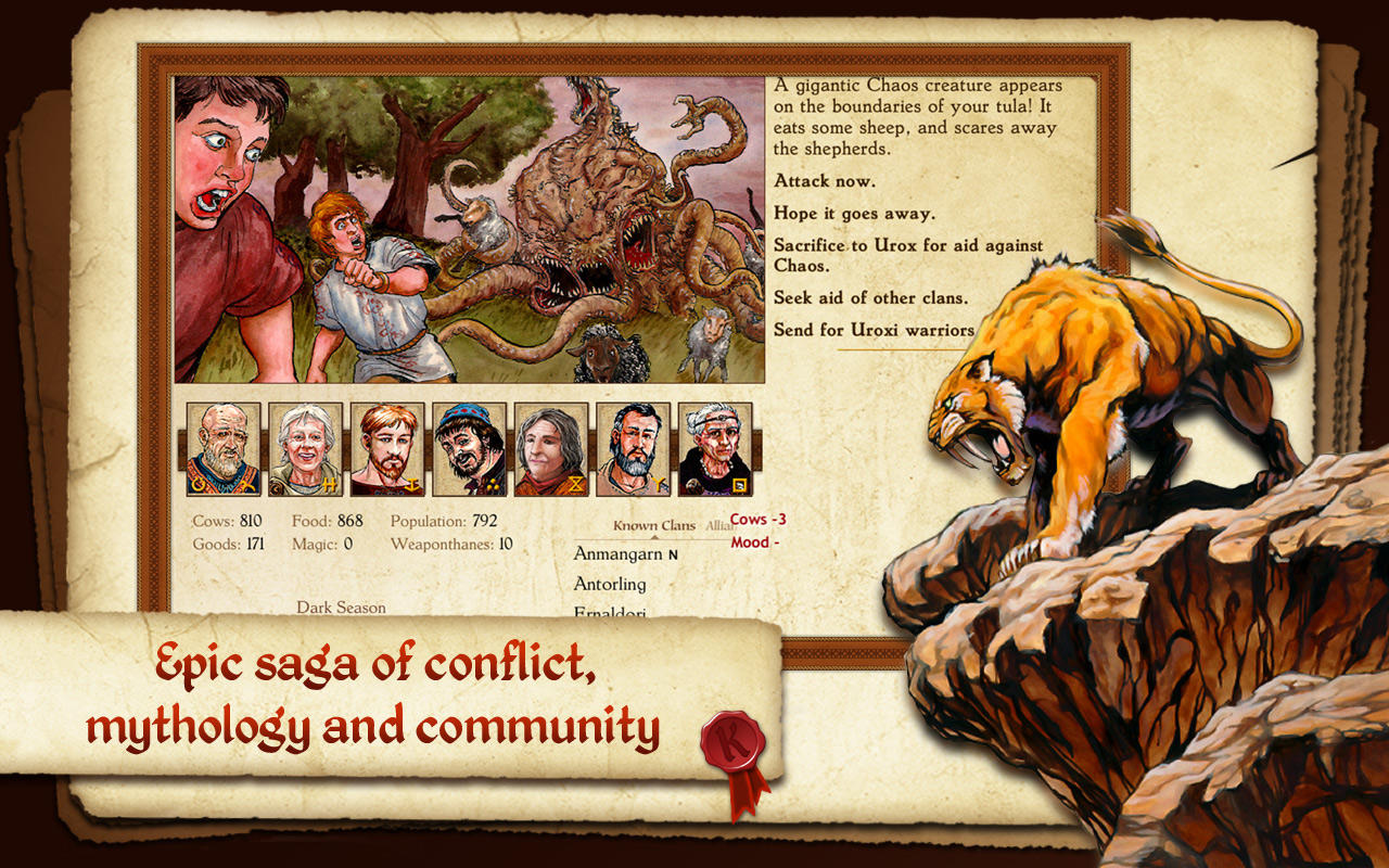 King of Dragon Pass: Text RPG Game Screenshot