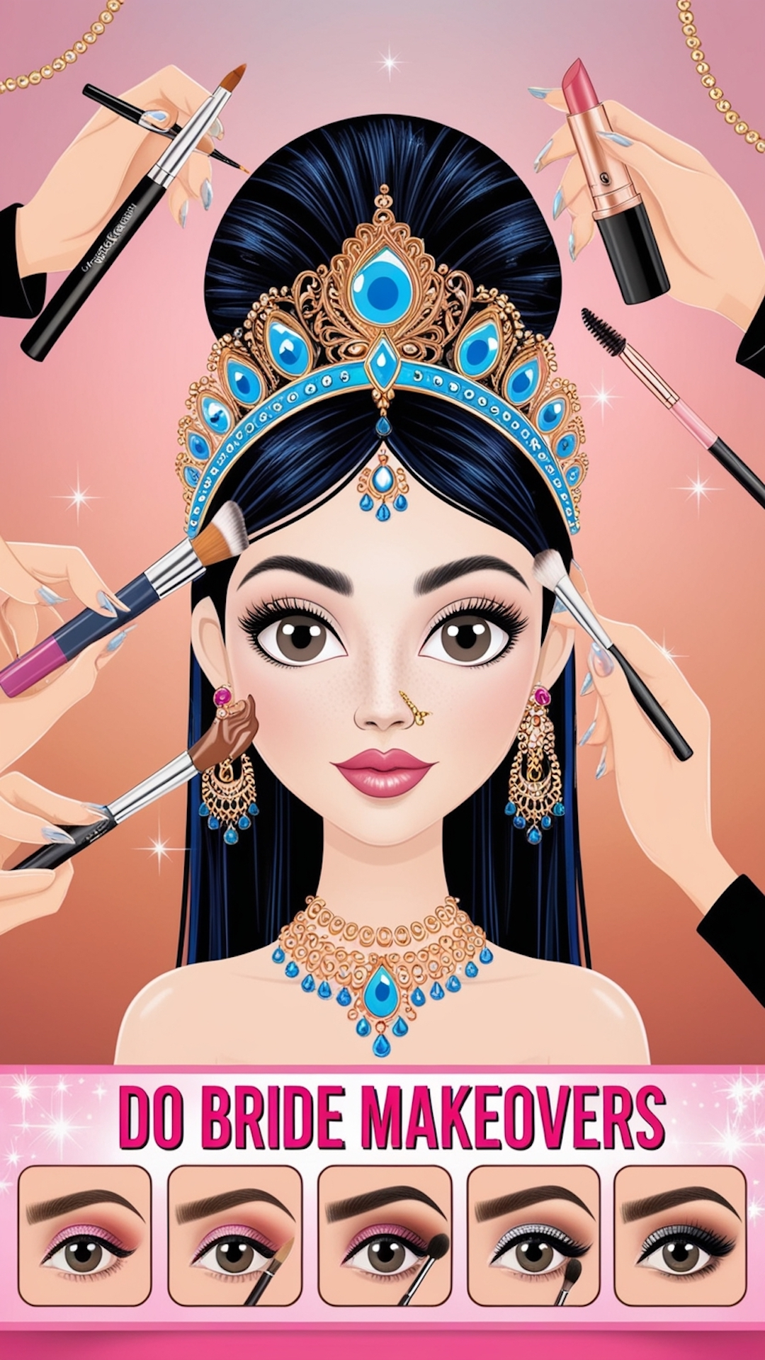Indian Wedding Makeup Artist Game Screenshot