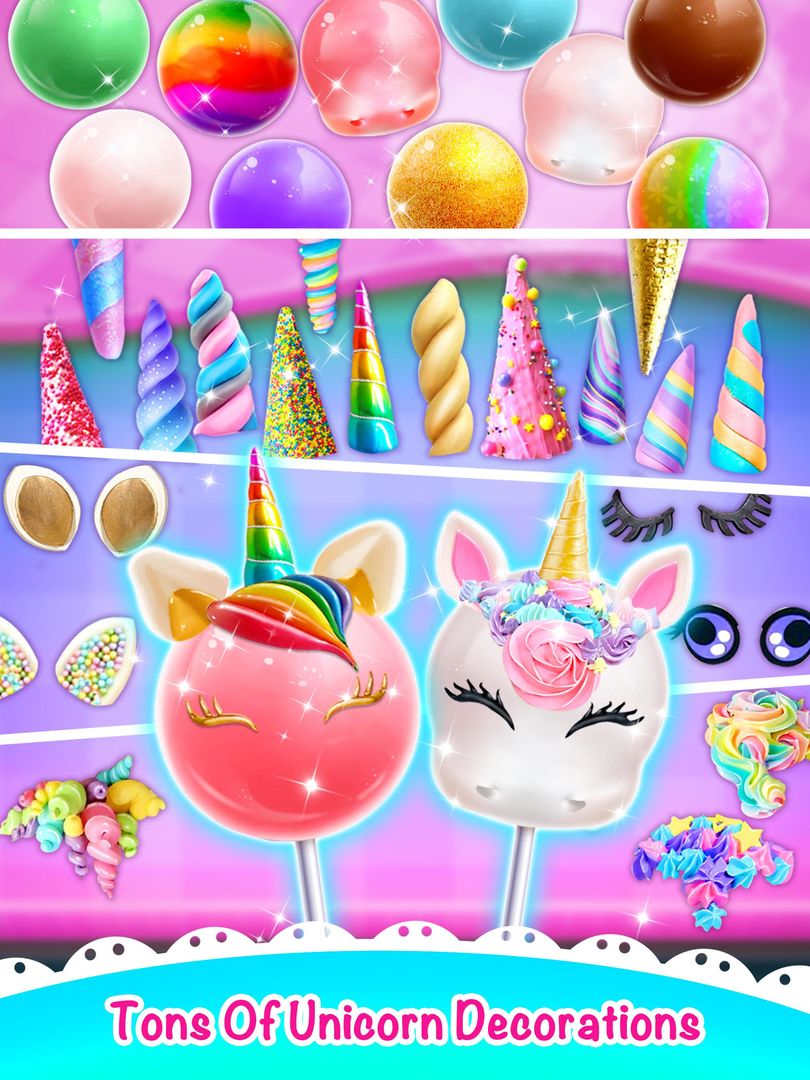 Unicorn Cake Pop Maker - Sweet Fashion Desserts遊戲截圖