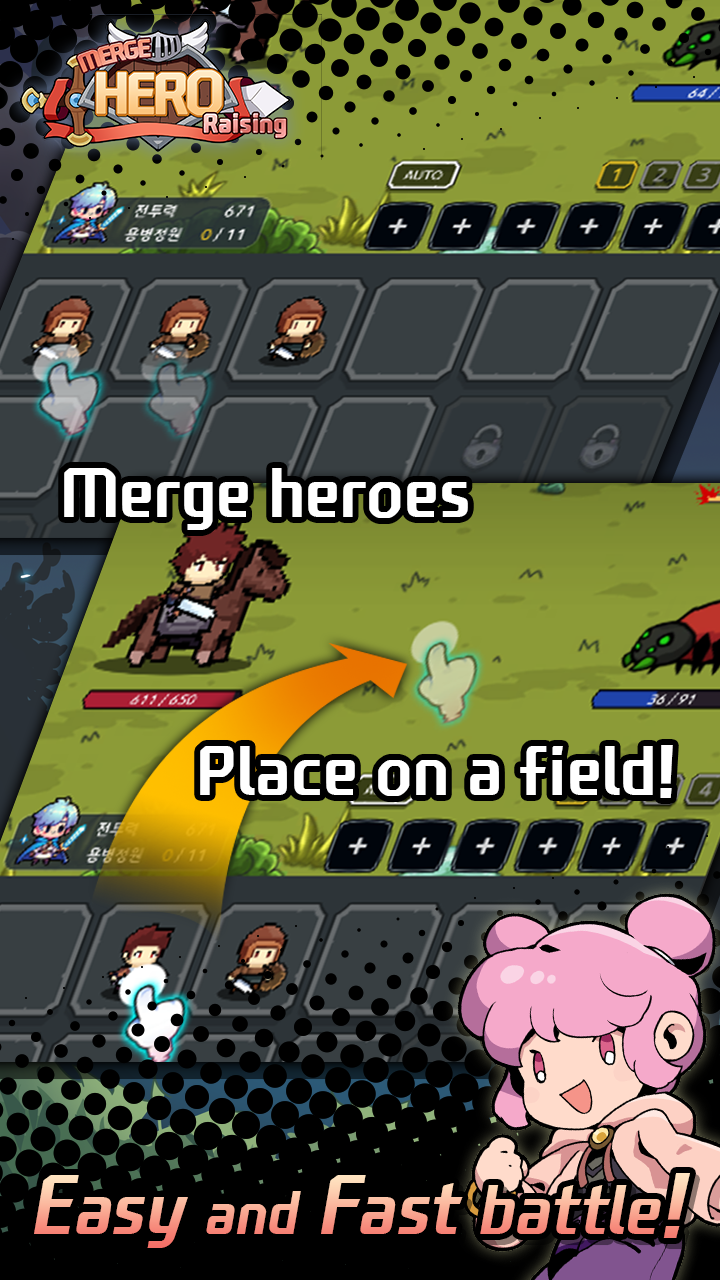 Screenshot of Merge Hero Raising