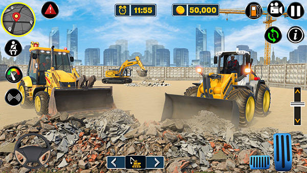 JCB Snow Excavator Simulator Game Screenshot