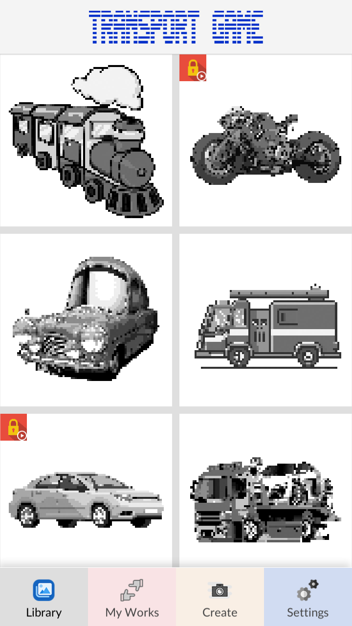 Screenshot of Transport Game Pixel Art