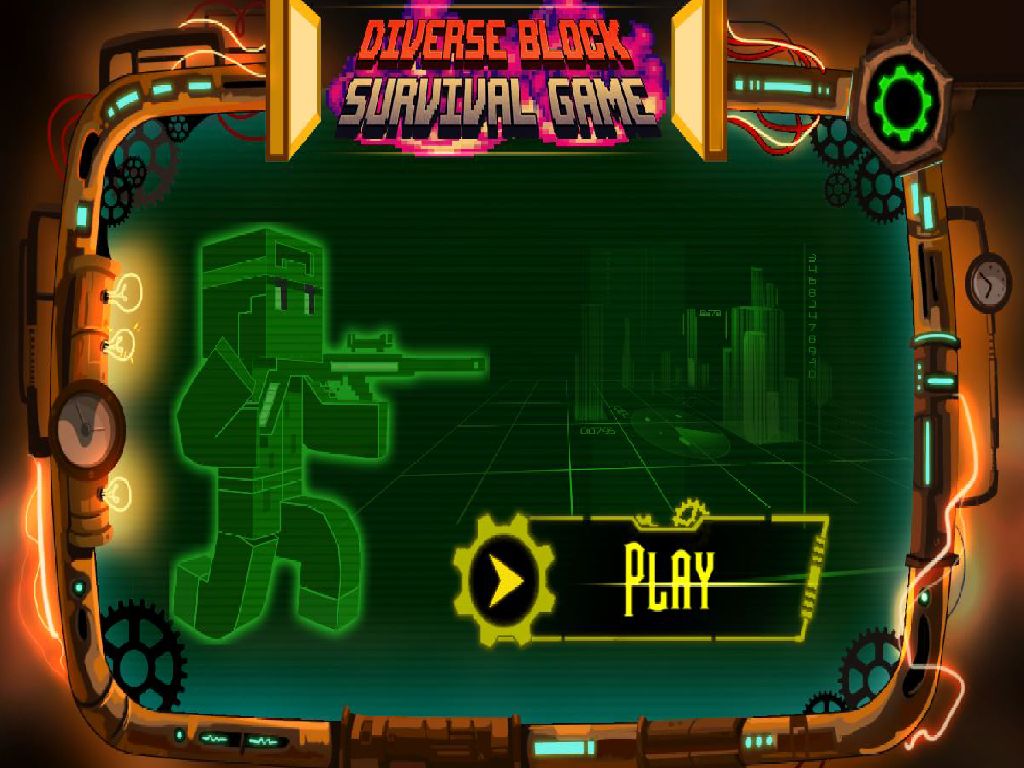 Screenshot of Diverse Block Survival Game
