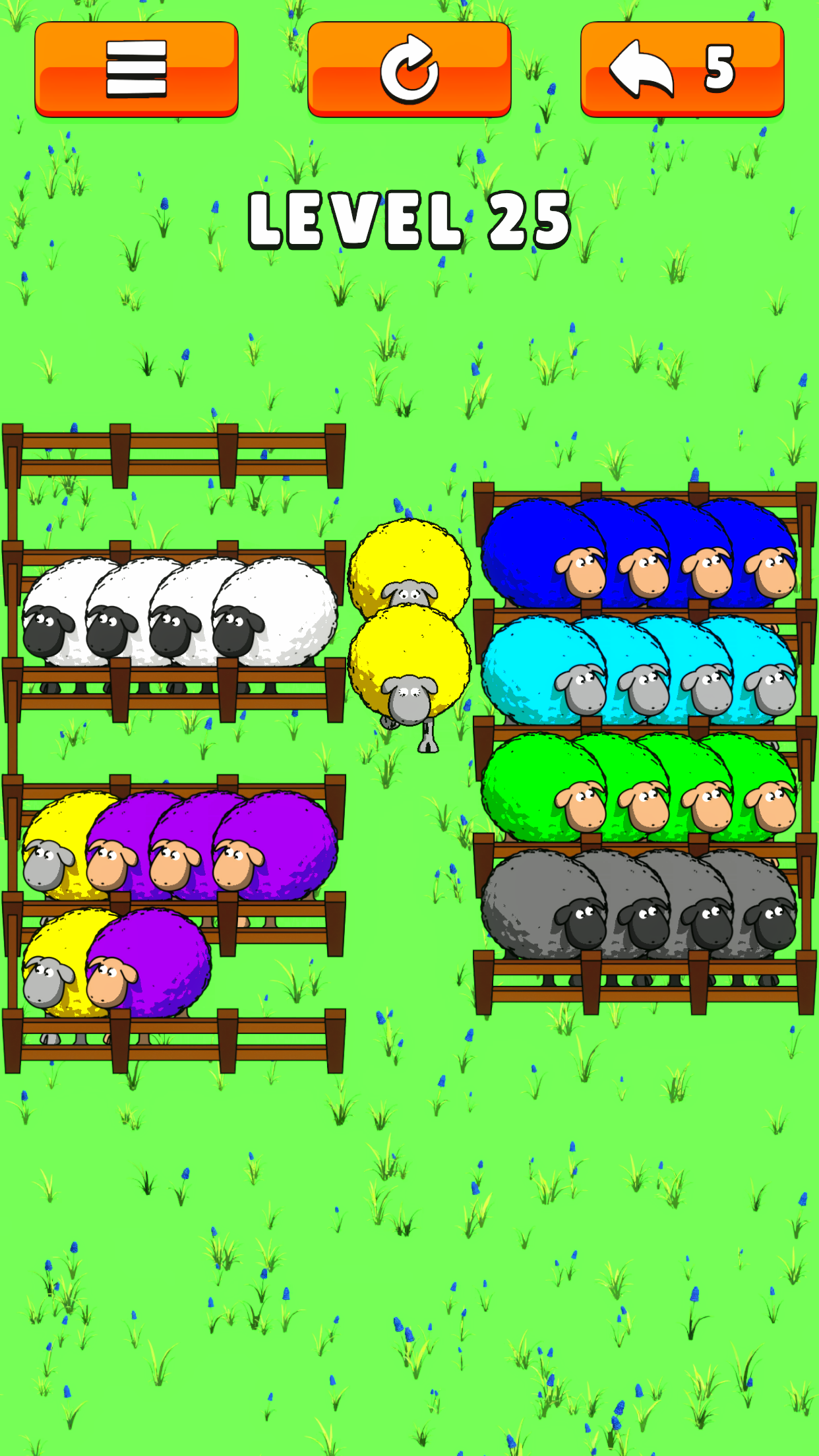 Screenshot of Sheep Sorting Puzzle