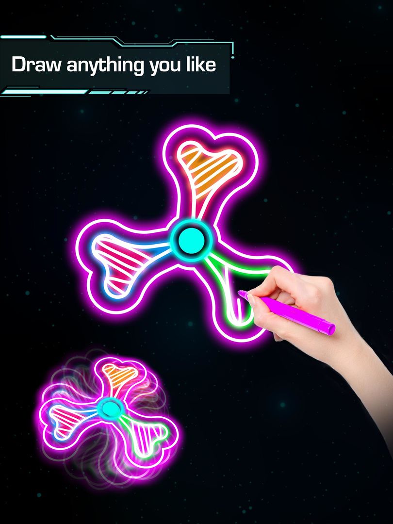 Screenshot of Draw Finger Spinner