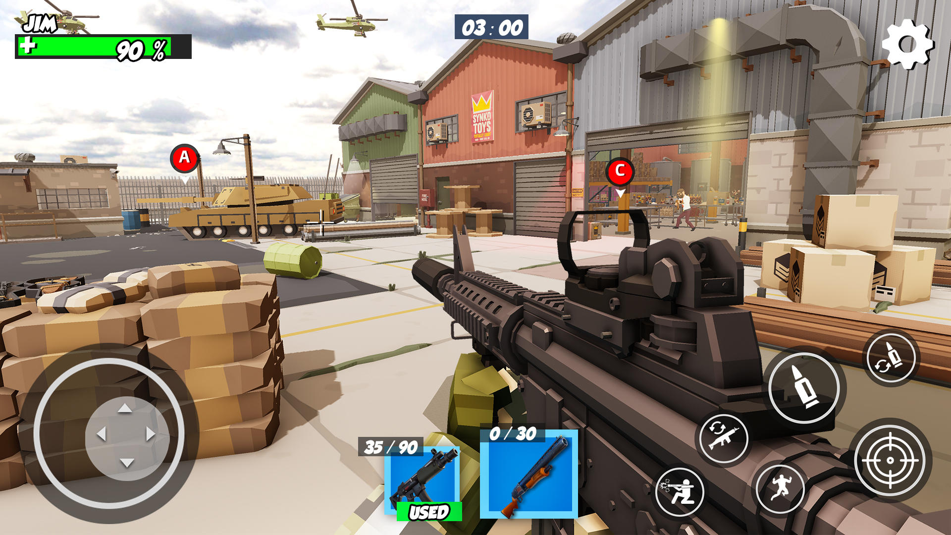 Screenshot of FPS Police Gun Game: PIXEL War