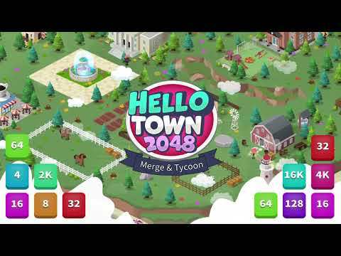  ภาพหน้าจอของวิดีโอ Hello Town 2048 - Merge & Tycoon