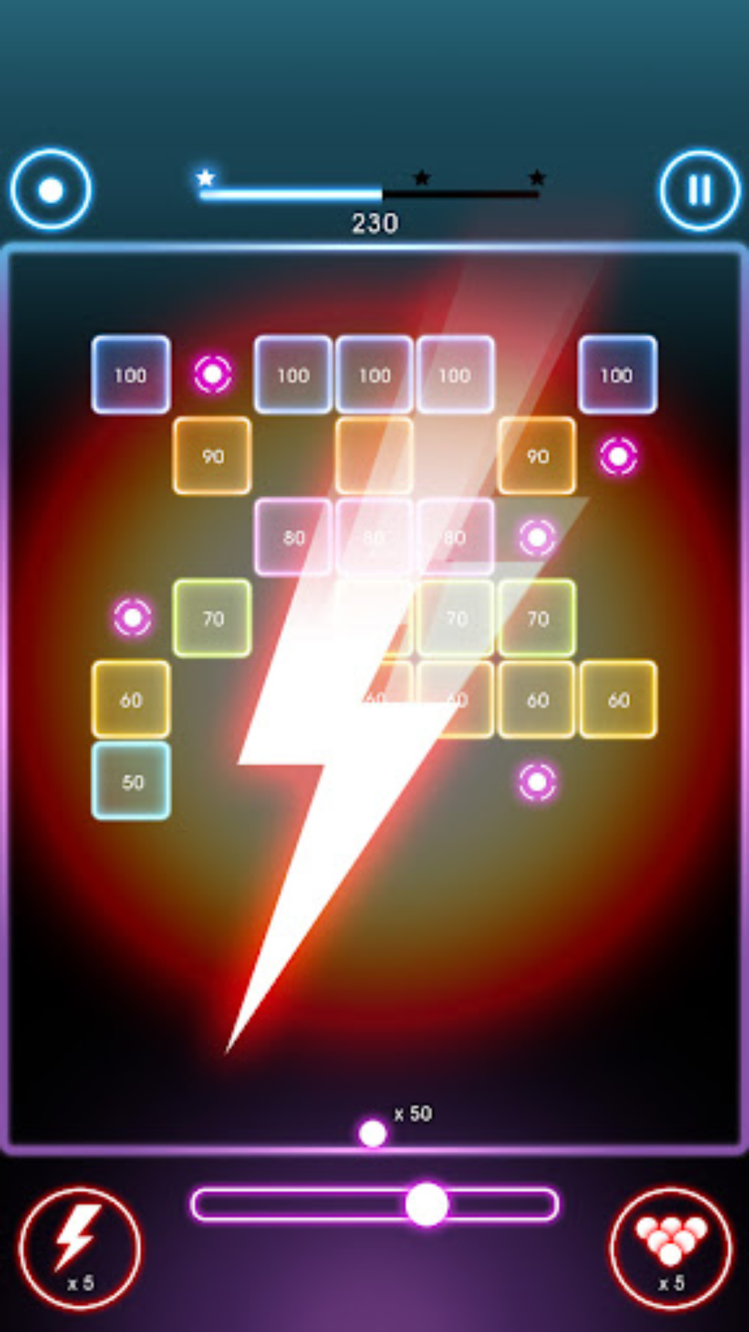 Bricks Breaker Quest Game Screenshot