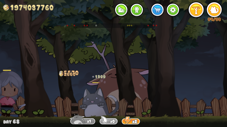 Cat in the woods Game Screenshot