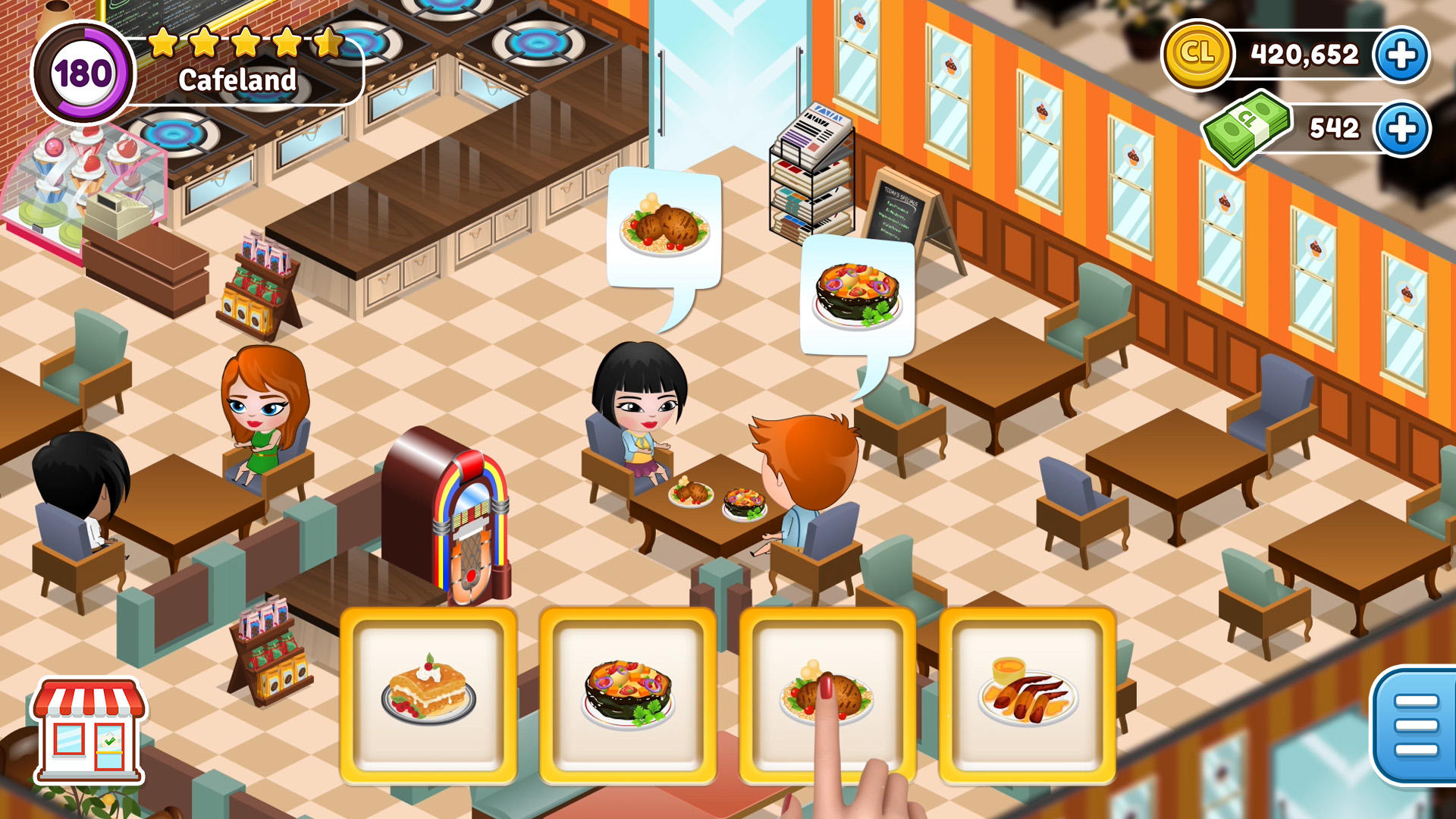 Screenshot 1 of Cafeland - 餐厅游戏 2.22.5