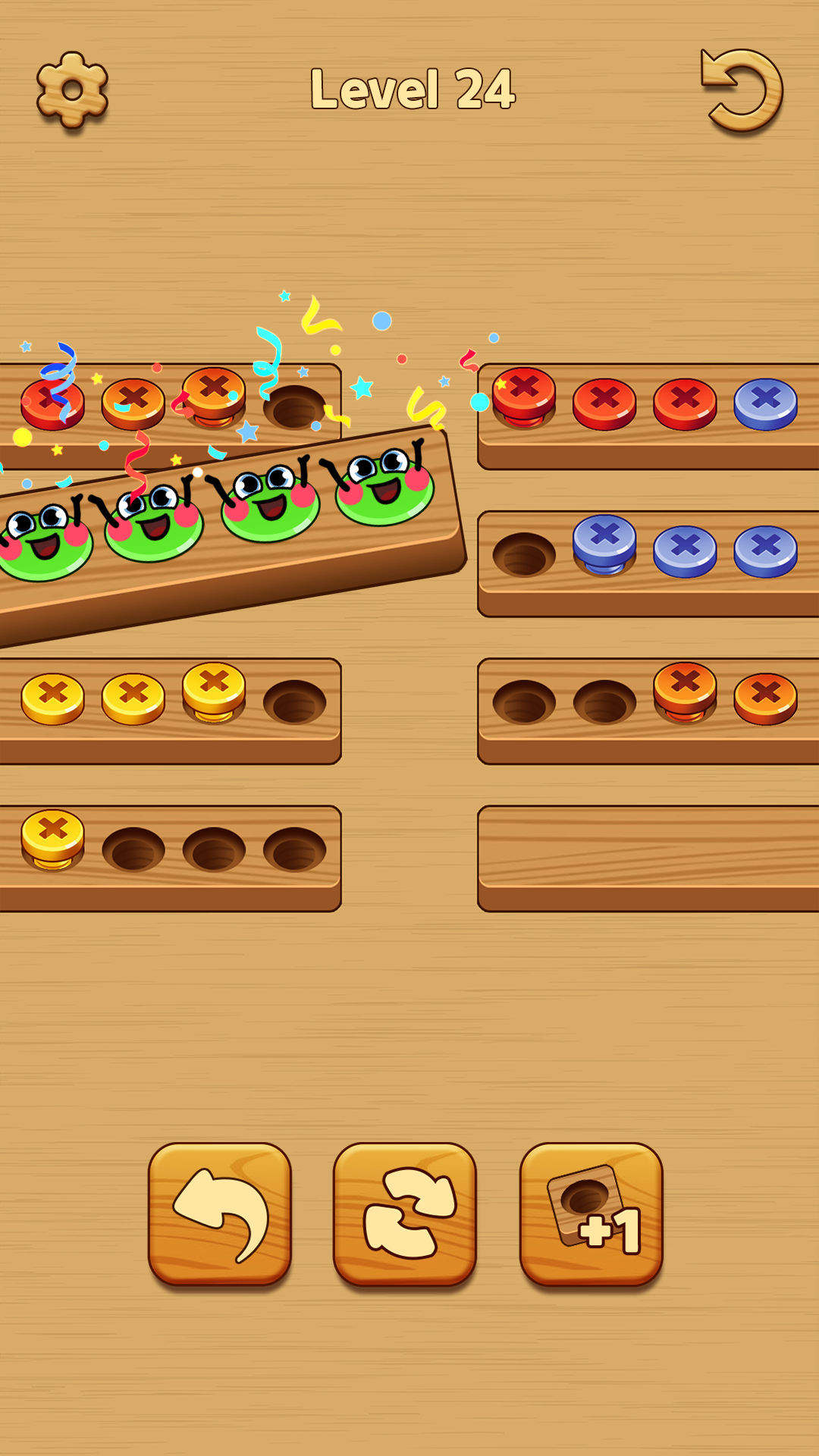 Wood Screw Color Sort Puzzle Game Screenshot