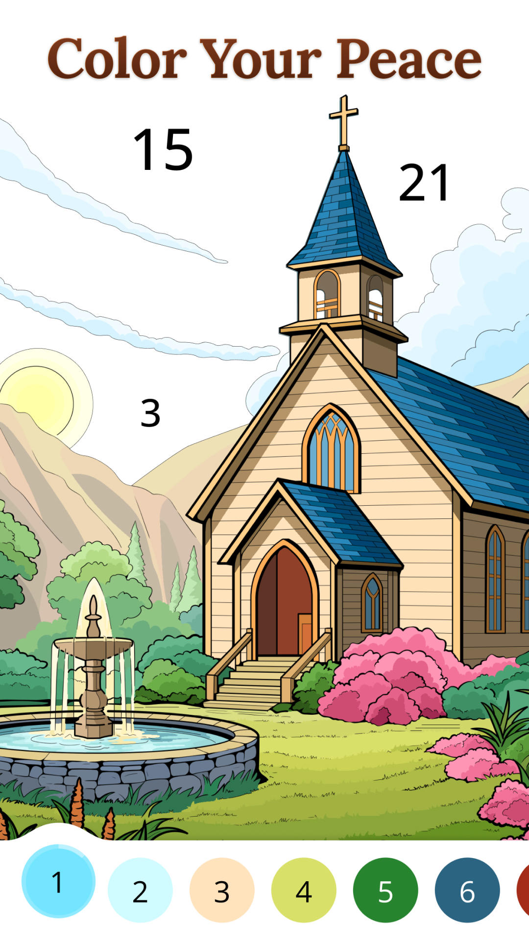 Скриншот игры Bible Coloring Paint By Number