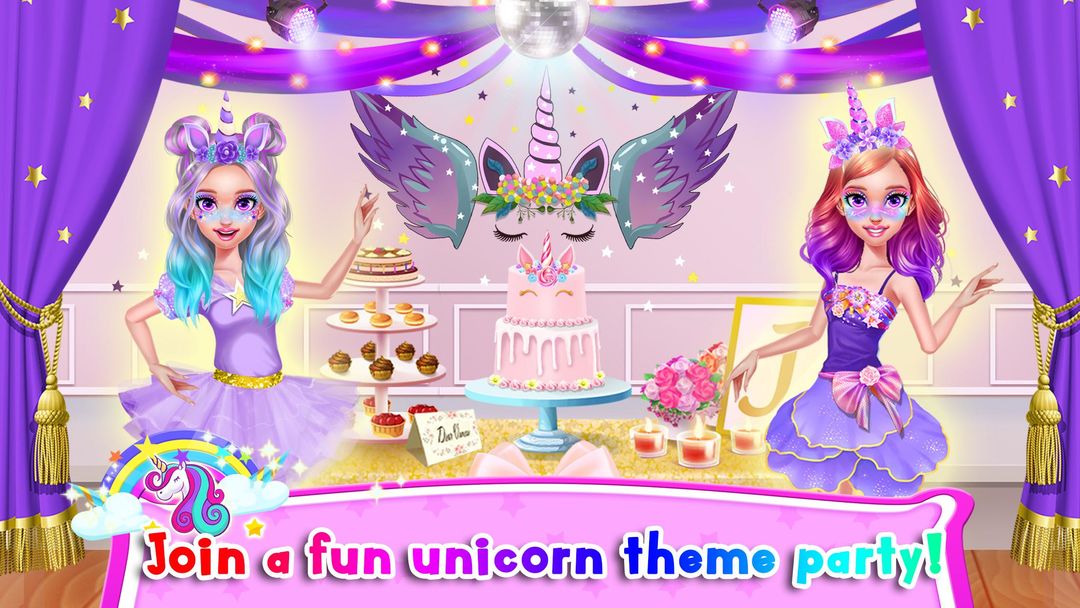 Screenshot of Rainbow Unicorn Hair Salon