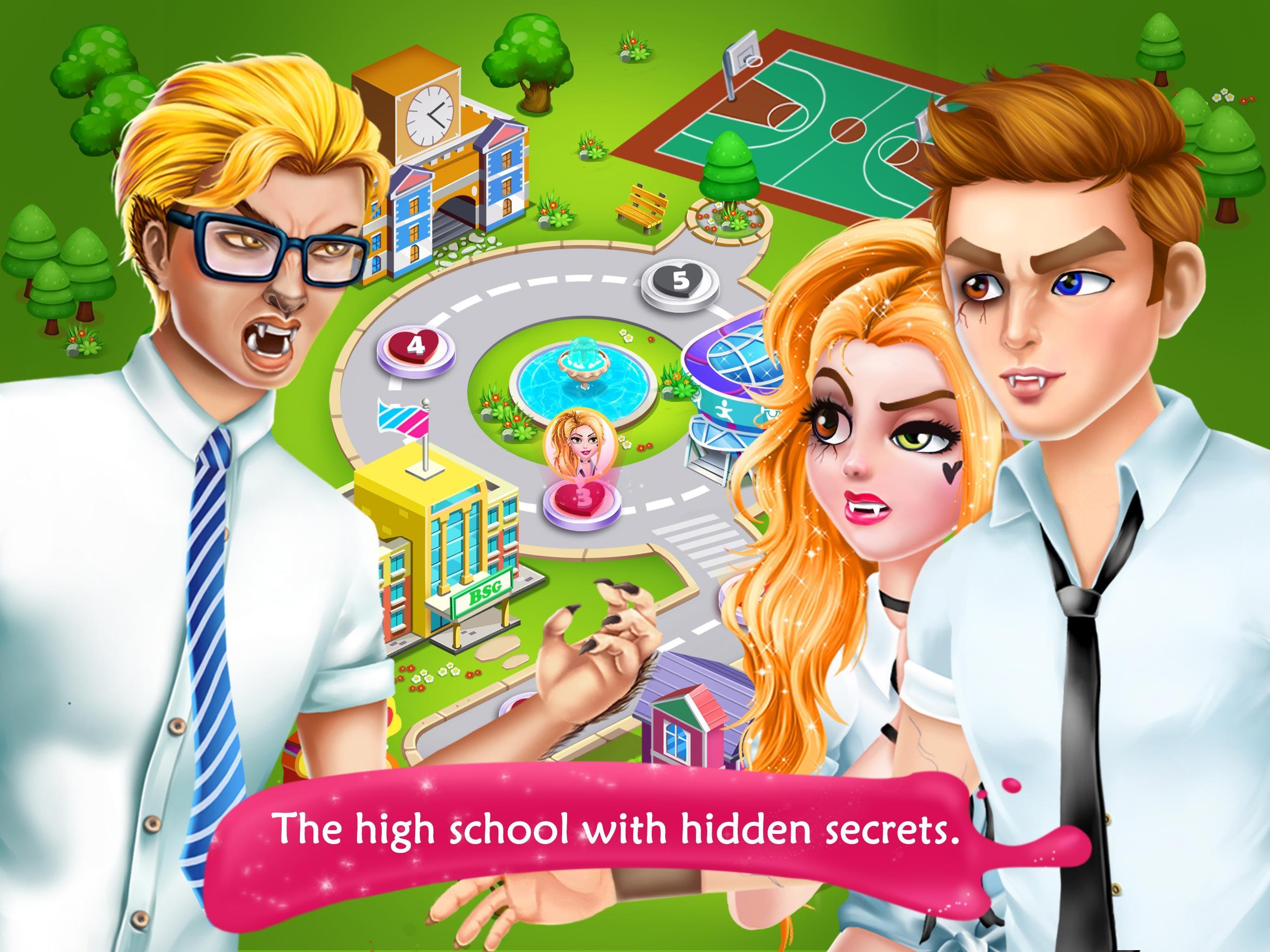 Secret High School Love Games Game Screenshot