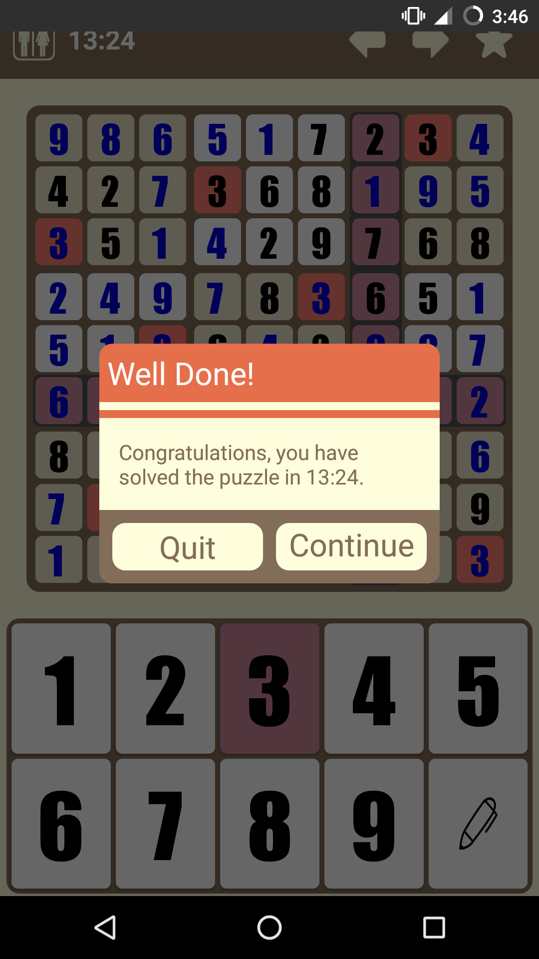 Sudoku Game Screenshot