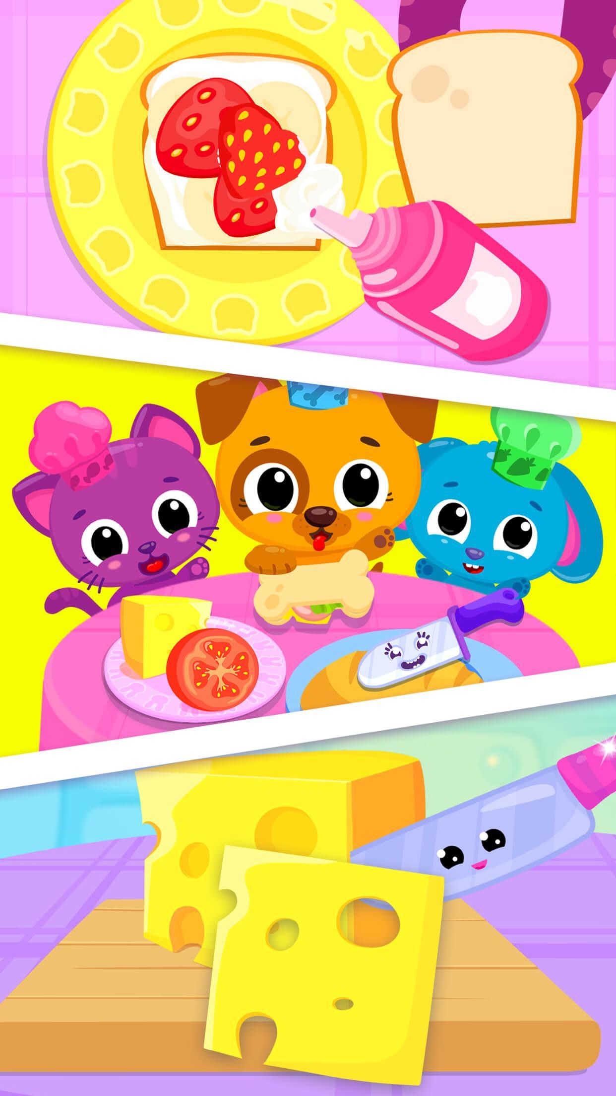 Cute & Tiny Sandwiches - Quick Lunch For Baby Pets Game Screenshot