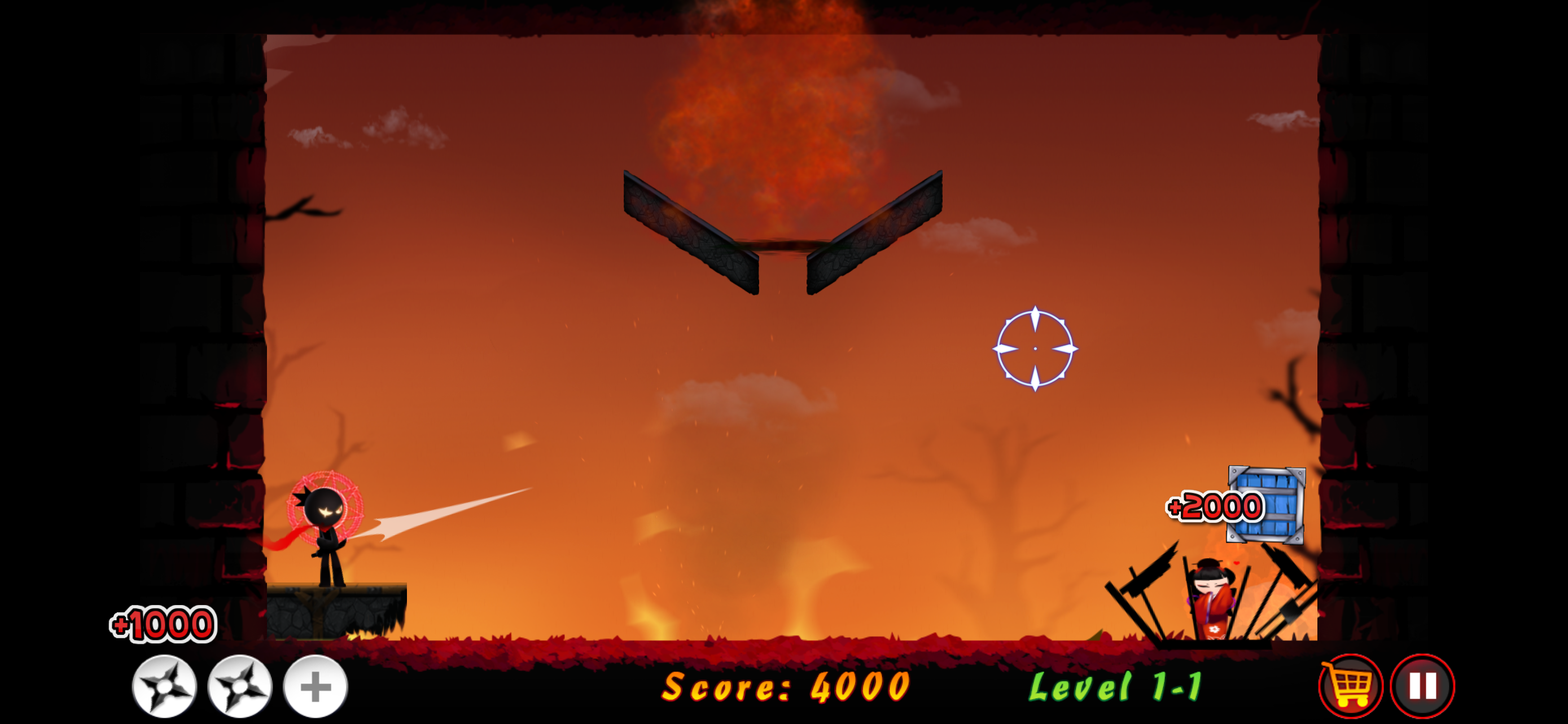Screenshot of Stickman Ninja Warriors