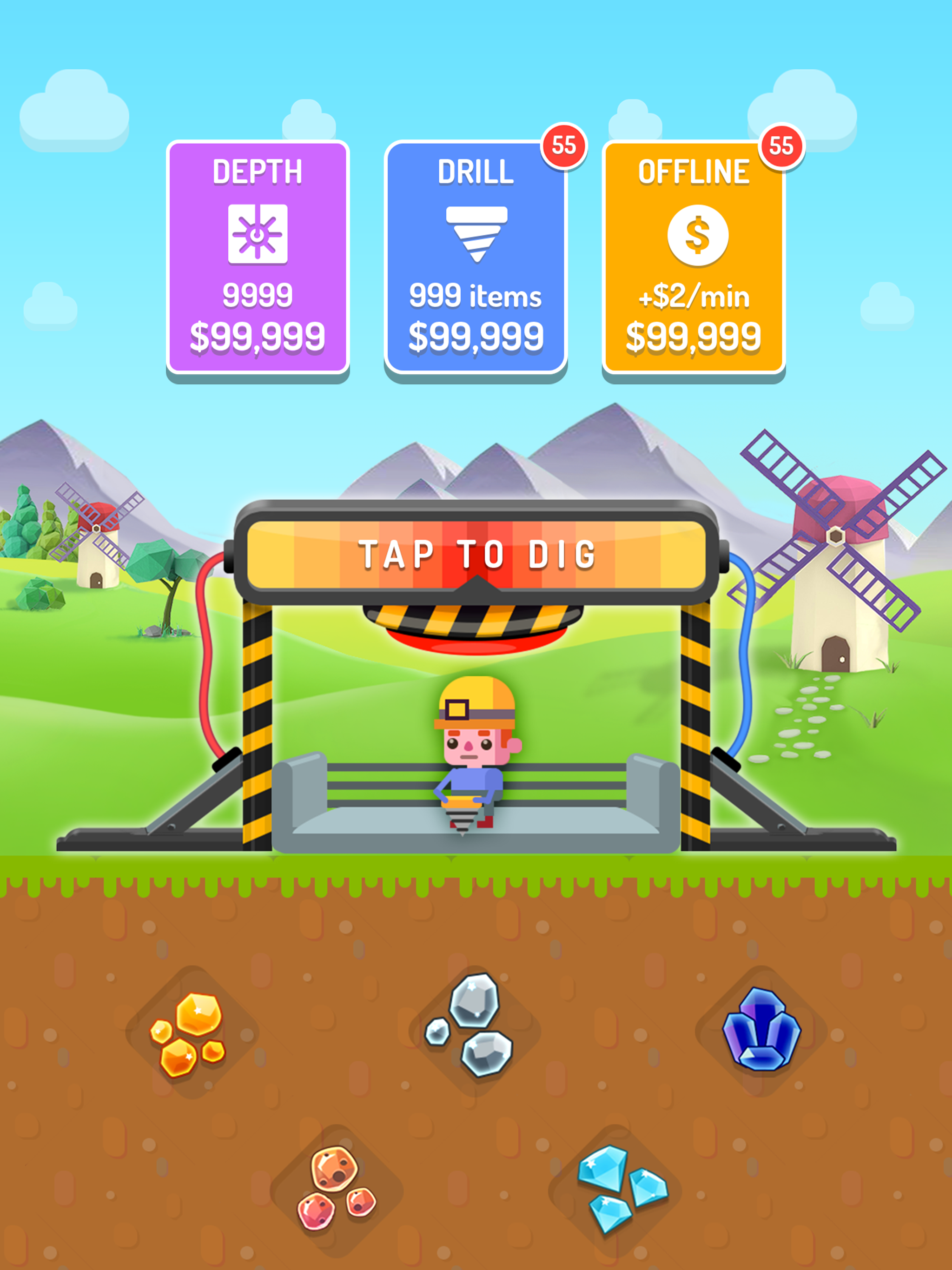 Cuplikan Layar Game Dig Master