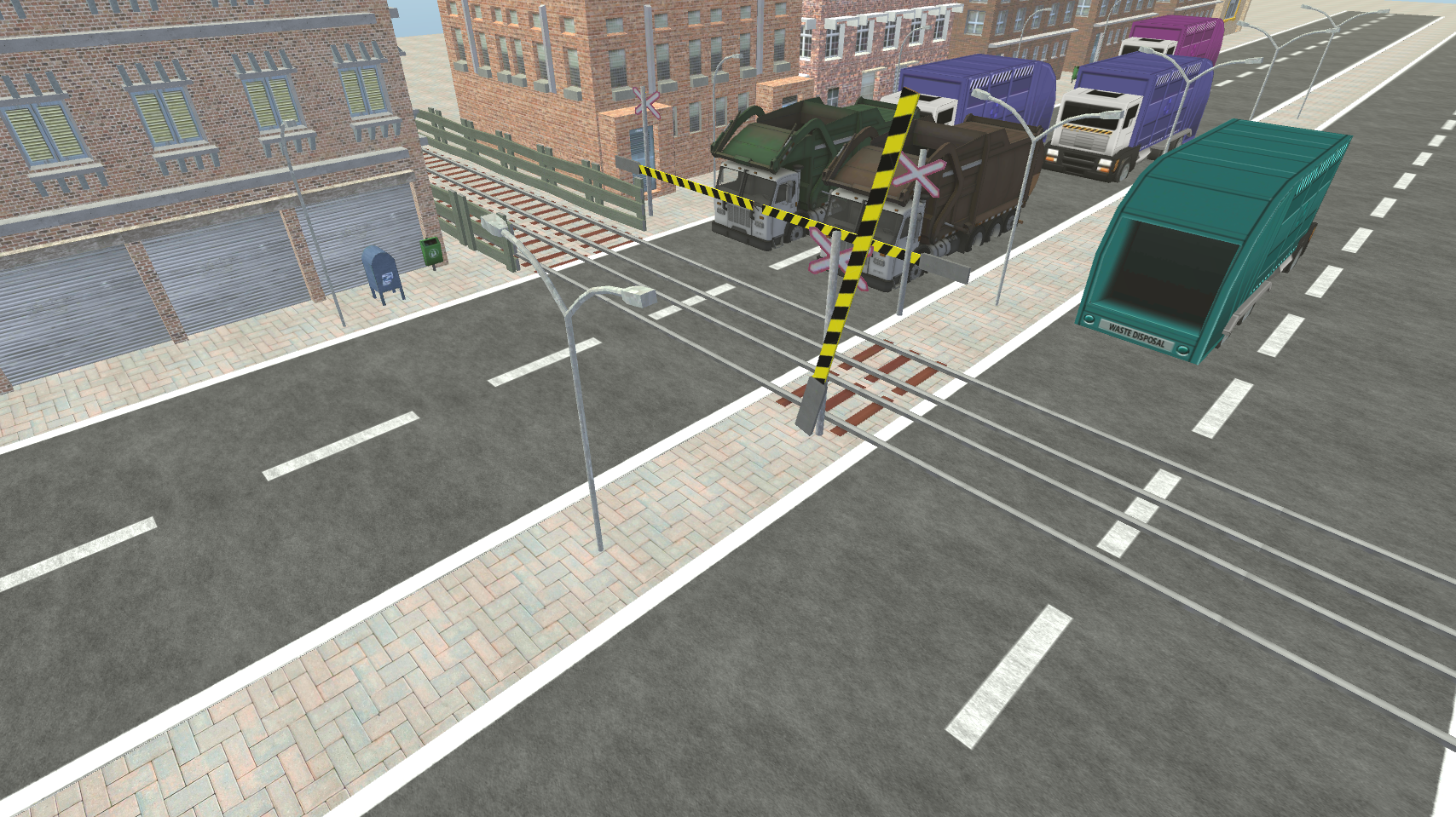 Captura de Tela do Jogo Garbage Truck: Railroad Crossing