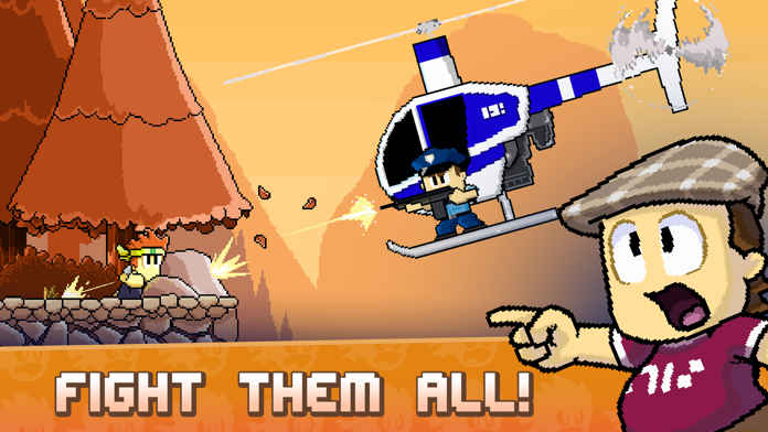 Dan The Man Platformer Game Screenshot