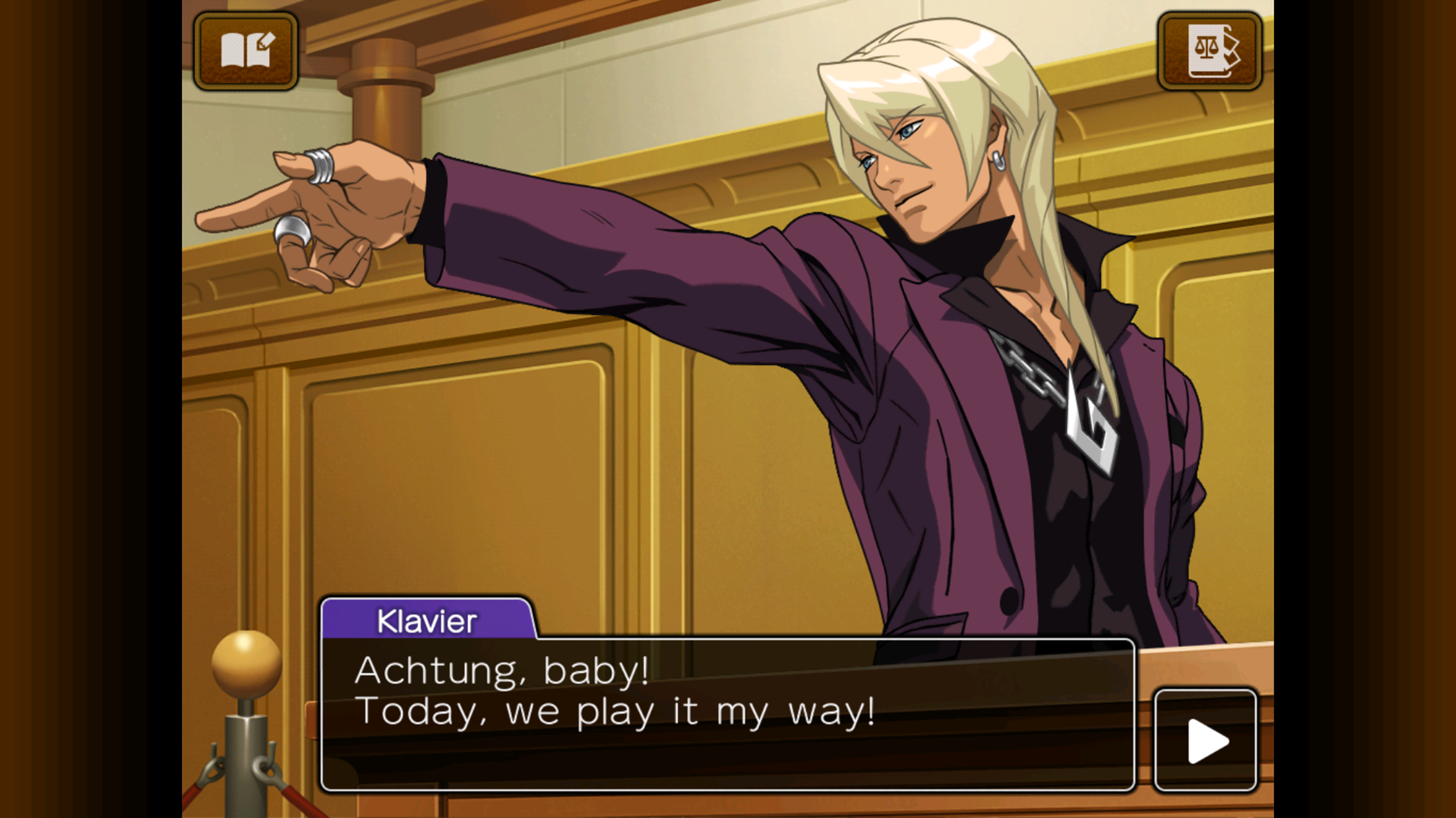 Apollo Justice Ace Attorney Game Screenshot