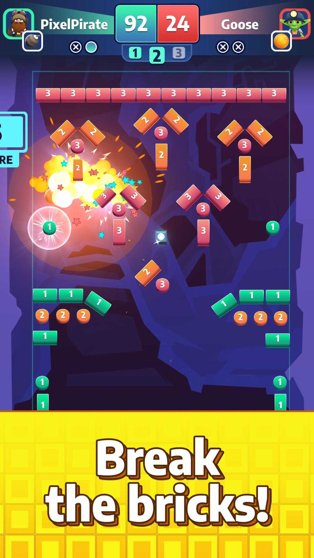 Скриншот игры Ball Battle: PvP Brick Breaker