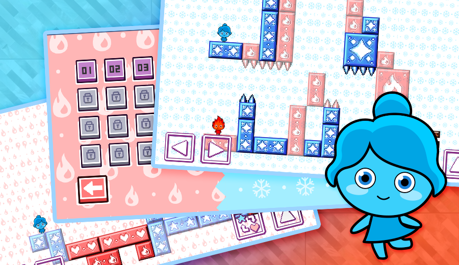 Cuplikan Layar Game Fire and Water - Heart Love