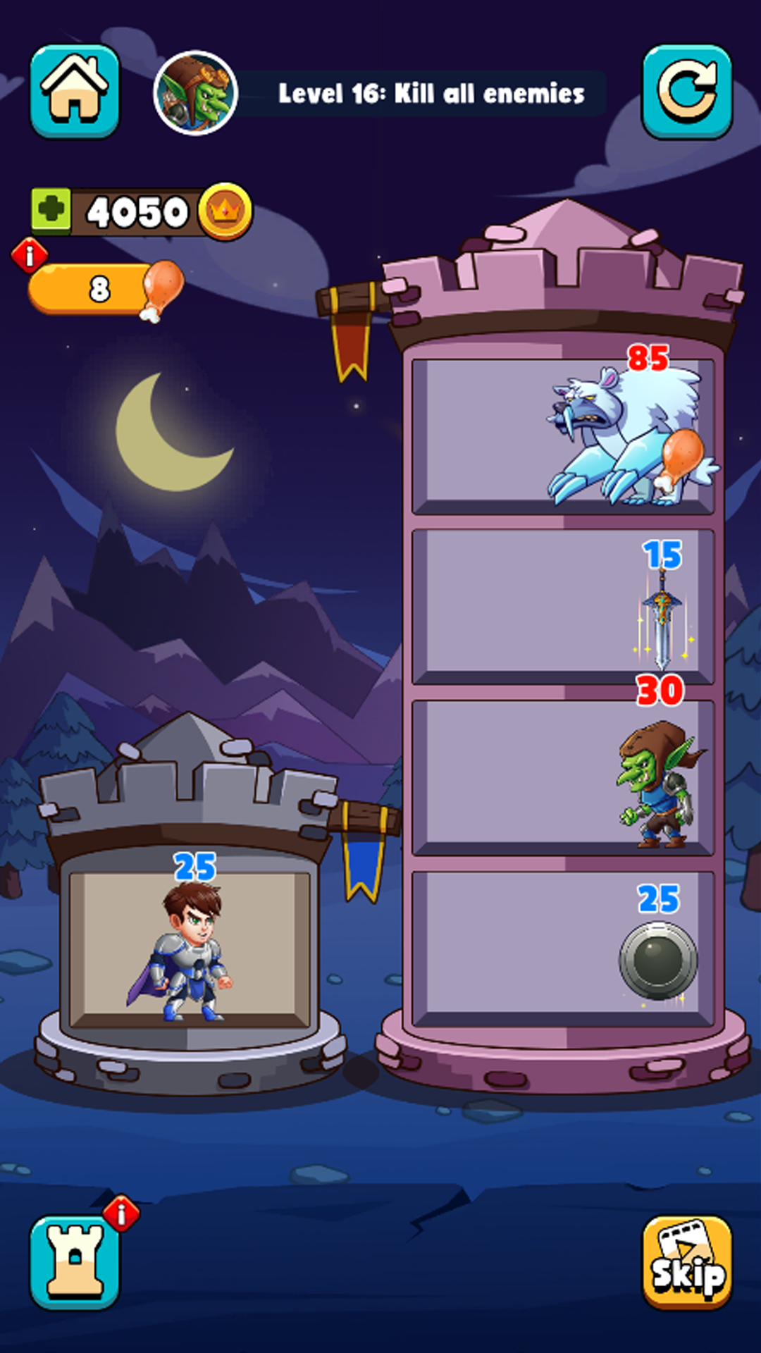Hero Tower Wars - Merge Puzzle Game Screenshot