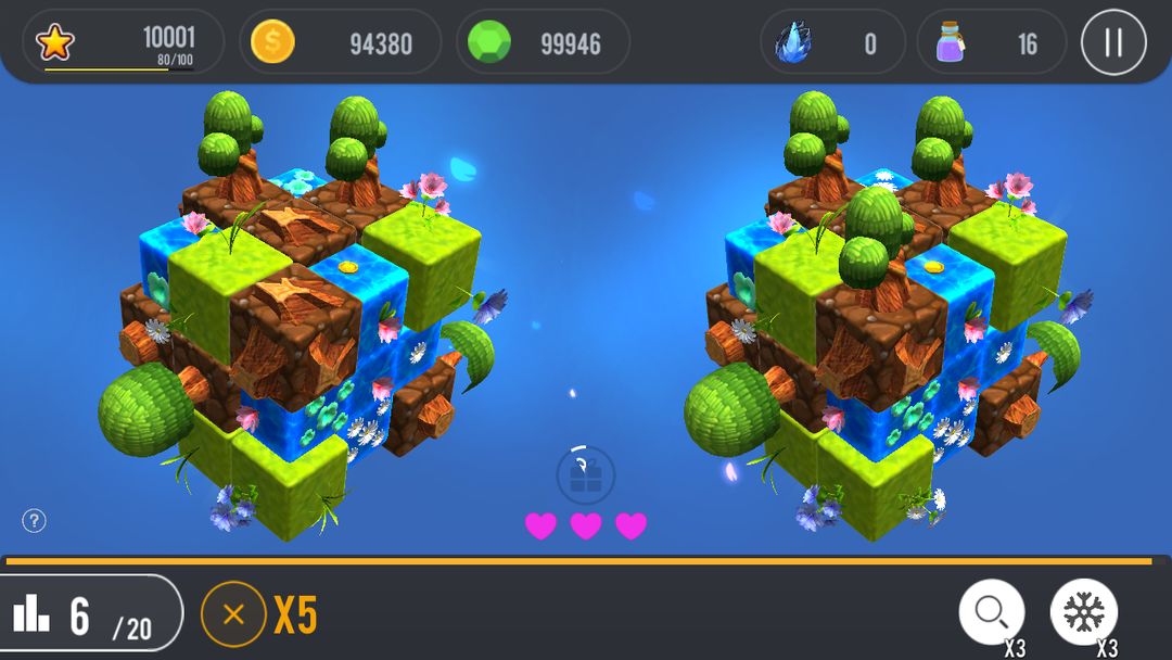 Cube Planet - 3D Find the difference ภาพหน้าจอเกม