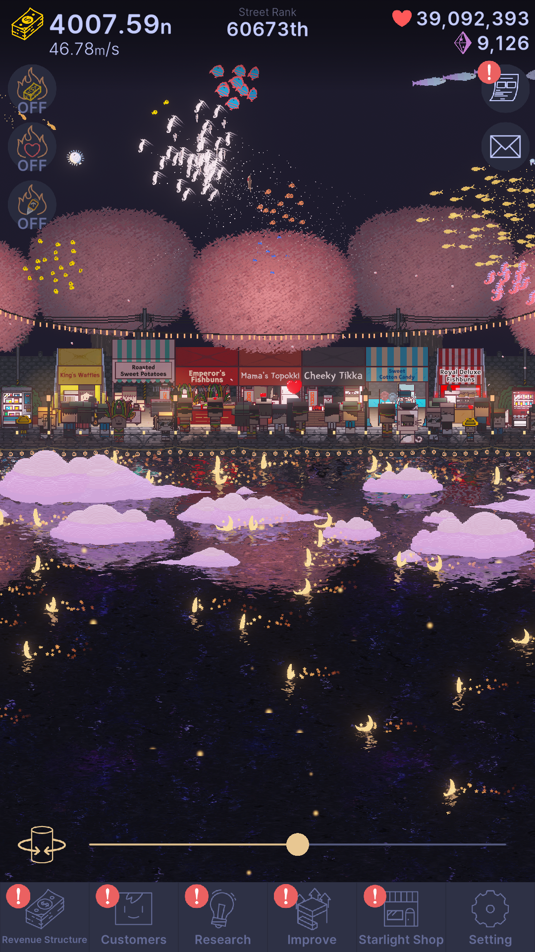 Starry Sea Tycoon Game Screenshot