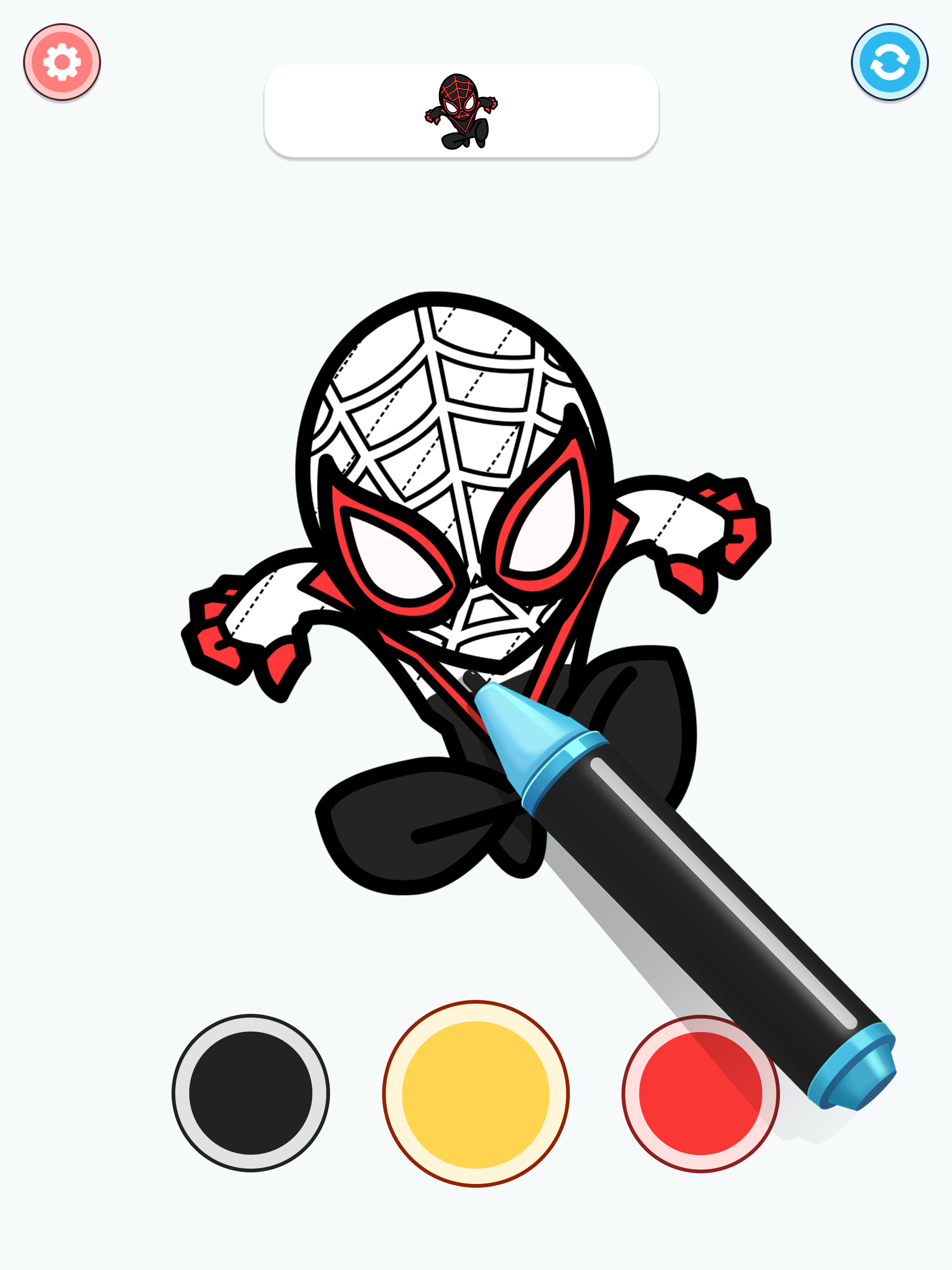 Screenshot of Superhero Coloring : ASMR Book
