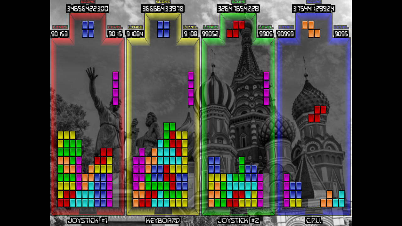 "T-Crisis 4 110% A.I. Turbo Remix™" Tetris ภาพหน้าจอเกม