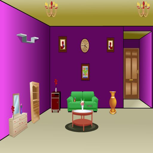 Modern Purple House Escape 게임 스크린 샷