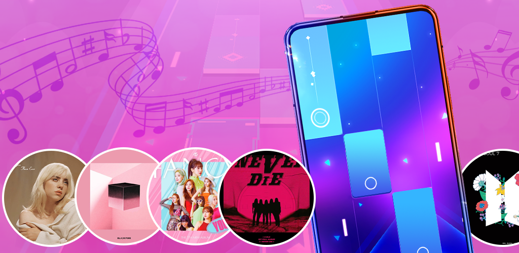 Banner of Pink Piano Tiles Kpop 2025 