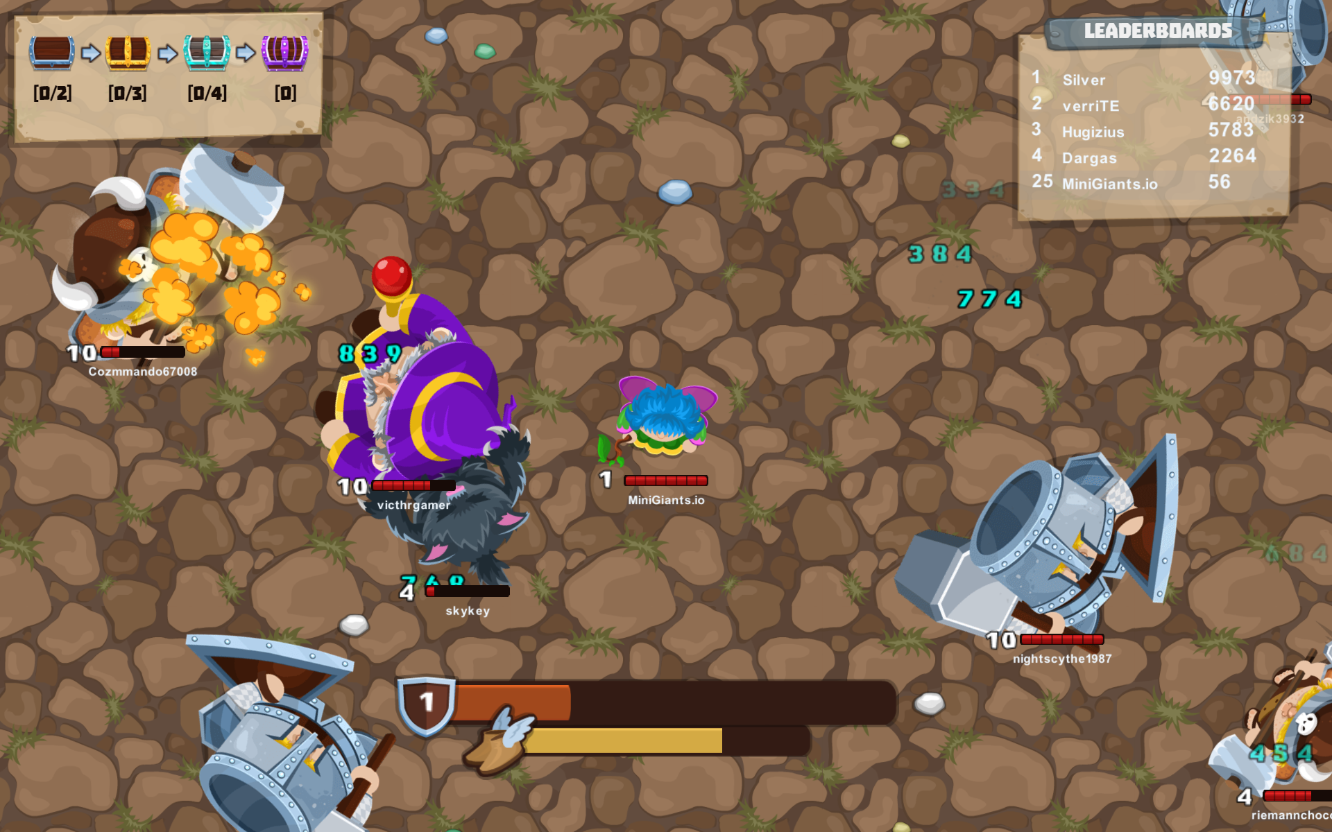 MiniGiants.io ゲームのスクリーンショット