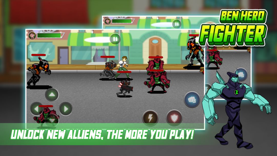 Little Ben Alien Hero - Fight Alien Flames 게임 스크린 샷