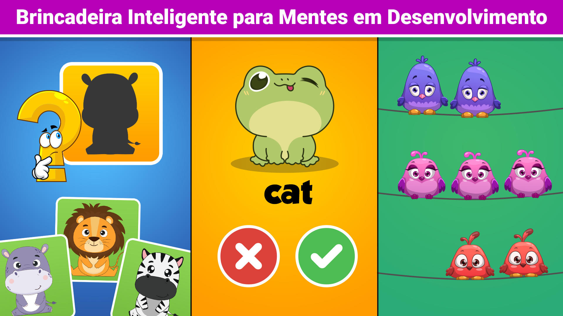 Captura de Tela do Jogo Animais puzzle Jogos Infantis