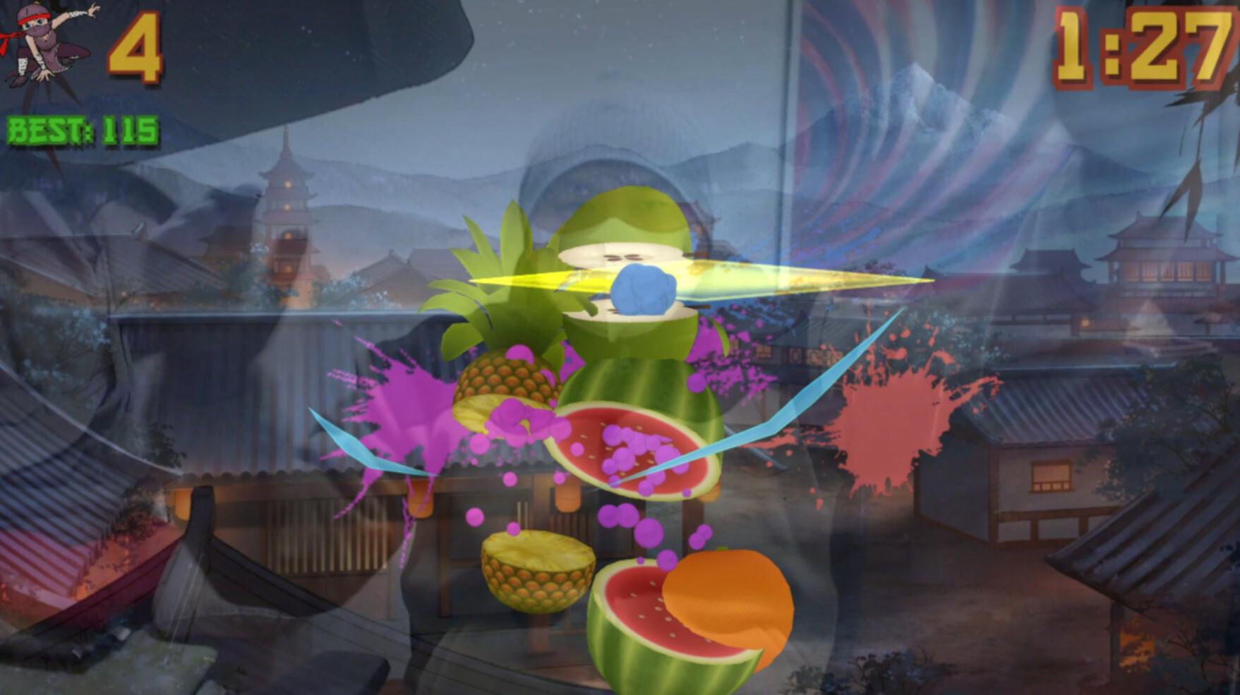 Fruit Slice by Motion Capture screenshot game